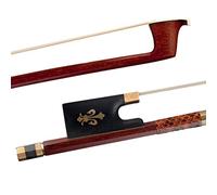 Standard Violin Bow Well Balance Pernambuco Bow 4/4 Violin Bow White Horsehair Ebony Frog Fleur-de-lis Inlay Abalone Slide violin bow