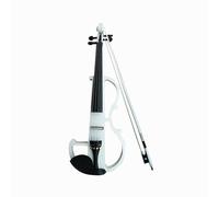 Standard Violin Handmade Electronic Violin. Playing Electro-acoustic Violin Instrument(White)