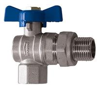 Standard Water Flow Rate Angled Ball Valve with Butterfly Handle Female x Male 1/2" BSP