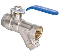 Standard Water Flow Rate Ball Valve with Strainer and Handle Female x Female 1" BSP