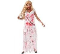 (Standard, White/Red) Rubies Bloody Prom Queen Costume