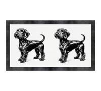 'Standard Wire-haired Dachshund Side View' Pet Feeding Mat (PM00027835)