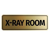 Standard X-Ray Room Sign (Brushed Gold) - Small