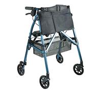 Stander EZ Fold-N-Go Rollator, Lightweight Folding 4 Wheel Rollator with Seat and Lockable Brakes, Elderly Limited Mobility Aid, Cobalt Blue (Eligible for VAT Relief in the UK)