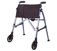 Stander EZ Fold-N-Go Walker Micro, Lightweight Folding Walker for Short Seniors with Swivel Wheels, Cobalt Blue (Eligible for VAT Relief in The UK)
