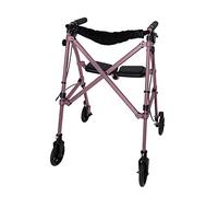 Able Life Space Saver Rollator, Lightweight Folding 4 Wheel Rollator with Seat and Lockable Brakes for Seniors, Regal Rose (Eligible for VAT Relief in The UK)