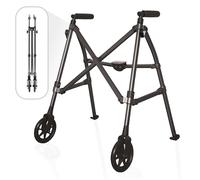 Able Life Space Saver Walker Micro, Light Folding 2-Wheel Petite Mobility Walker for Short Seniors, Black Walnut (Eligible for VAT Relief in The UK)
