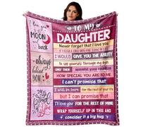 standhustle Daughter Blanket Gifts for Daughters from Moms Dads To My Daughter 50" X 60" Soft Throw Blanket Christmas Mother's Day Present for Adult Daughters