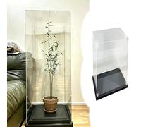 Standing Acrylic Boxes Extra Large, 28 24 22 20 18 16 14 12 10 inch High Display Case, Stackable Desktop Placement Collectibles Storage Bins(25x35xH50cm/10x14x20")