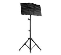 Standing Adjustable Sheet Music Stand Holder, Foldable Telescopic Music Stand Laptop Stand Holder Book Stand Shelf Tablet Stand Projector Stand Portable Podium Stand with Carrying Bag (black)