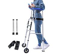 Standing Aid for Elderly Adults Silver Stand Up Rollator with Armrest - Adjustable Light Upright for Disabled Seniors - Compact Walking Frame