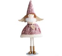 Standing Angel Plush Doll Red Christmas Tree Ornament(Pink)