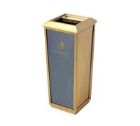 Standing Ash Column Hotel Trash can Lobby Vertical Stainless Steel Corridor Aisle Hotel Club Hall Outdoor Cigarette Butt Holder(Gold)