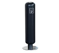 Standing Ashtray for Outdoor Wind and Rain Resistant Stainless Steel, Ashtray Rusts and Deforms Not So Easily, Large Capacity(Black), Litobnx, Black,