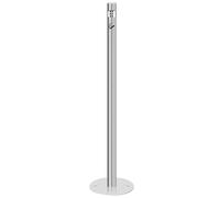 Standing Ashtray Outdoor 40" Free Standing Smokers Pole And Base Cigarette Butt Disposal Outdoor For Office, Home, Restaurant, Commercial Smoking Receptacles Windproof Smokers Outpost (Round)