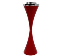 Standing Ashtray Outdoor For Patio, Outside Ashtrays For Cigarette Butt Receptacle Disposal, Commercial Metal Smokers Cigar Ash Tray Container With Lid(Red)
