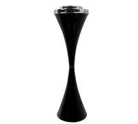 Standing Ashtray Outdoor For Patio, Outside Ashtrays For Cigarette Butt Receptacle Disposal, Commercial Metal Smokers Cigar Ash Tray Container With Lid(Black)