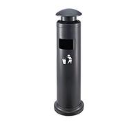 Standing Ashtray Outdoor Stainless Steel Ash Tray Cigarette Bin Cigar Ashtrays for Outside Patio (Black)
