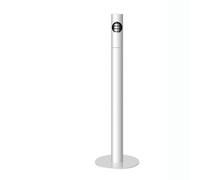 Standing Ashtray Outdoor, Stainless Steel Butt Receptacle, Wind and Easy to Clean, Tray Detachable Ash, for Patio, Offices, Home, Restaurants, Backyard(White,24 * 101cm/9 * 39in)
