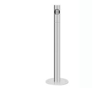 Standing Ashtray Outdoor, Stainless Steel Butt Receptacle, Wind and Easy to Clean, Tray Detachable Ash, for Patio, Offices, Home, Restaurants, Backyard(Silver,28 * 101cm/11 * 39in)