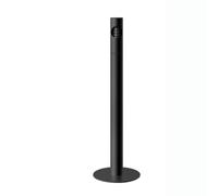 Standing Ashtray Outdoor, Stainless Steel Butt Receptacle, Wind and Easy to Clean, Tray Detachable Ash, for Patio, Offices, Home, Restaurants, Backyard(Black,28 * 101cm/11 * 39in)