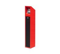 Standing Ashtray Outdoor with Lock for Cigarette Butt Collection, Rainproof Stainless Steel Ash Pillar for Patio