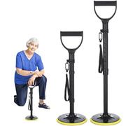 Standing Assist Device, 7 Levels Adjustable Elderly Stand up Helper, Mobility Support with Comfortable Handle, Help Getting up from Floor, Includes Name Tag Lanyard and Large Non-Slip Pad