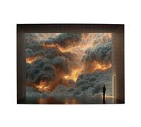 Standing at the Edge of Fire Horizontal Wooden Puzzle 500 Pcs Develop Hands-on Skills for Relax and Parent-Child Interaction