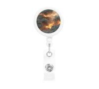 Standing at the Edge of Fire Retractable Badge Holder is Durable Sturdy Comes with A Lanyard for Office Hospital Staff Wearing