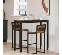 Standing Bar Table Old Wood 110x55x105cm Engineered Wood Top Metal Legs Sturdy.