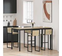 Standing Bar Table Sonoma Oak 180x90x105cm Engineered Wood Top Metal Legs Sturdy