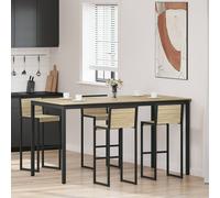 Standing Bar Table Sonoma Oak 200x100x105cm Engineered Wood Metal Frame Sturdy