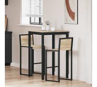 Standing Bar Table Sonoma Oak 70x70x105cm Engineered Wood Top Metal Frame Sturdy