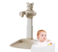 Standing Bath Seat - Baby Washing Chair, Foldable Shower Frame | Soft Support Cushion, Adjustable Handle Rest for Parents Assisting Bath Time at Home, Hotel Stays, Or Travel Adventures