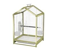 Standing Bird Cages 22 Inch Tall Flight Cage Metal Parrot Cage Single Level Display Decorative Panorama Bird Aviary 35 * 27 * 56 cm
