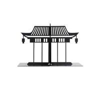 standing bookend, 1 Pair Chinese Metal Book Ends For Shelves Creative Ancient Asian Style Building Bookends Decorative Heavy Duty Stand