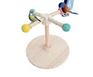 Standing Branch on Wooden Birds - Table Perch Stand for Budgies, Parrots, Lovebirds | Interactive Wooden Climbing Sticks for Birds, Natural Game in All
