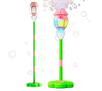 Standing Bubble Machine, ABS Automatic Standing Bubbles Remote Control Toy With Lights And Music, 96x19x19cm Bubble Maker Stand, For Activities Party Beach Pool Park Front Yard Camping