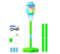 Standing Bubble Machine, ABS Automatic Standing Bubbles Remote Control Toy With Lights And Music, 96x19x19cm Bubble Maker Stand, For Activities Party Beach Pool Park Front Yard Camping