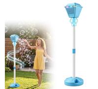 Standing Bubble Machine Lamp, 2026 New Automatic Bubble Maker, Rechargeable Bubble Torch Machine, Road Lamp Shape Design Outdoor Bubble Maker Machines for Wedding Party (Blue)