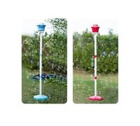 Standing Bubble Machine Lamp, Automatic Bubble Maker with LED & Music, 3 Height Options, Rechargeable Garden Bubble Machine for Wedding, Party & Outdoor Decoration(pink/blue)