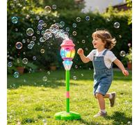 Standing Bubble Machine,Rechargeable Bubble Machine Parties Outdoor,Automatic Bubbles Maker Stand with Light & Music,Adjustable Road Lamp Shape Bubble Blower for Weddings, Party Gifts