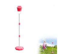 Standing Bubble Machine with Lights and Music, Adjustable Height, Automatic Rechargeable Bubble Blower with Bubble Liquid for Outdoor Parties, Weddings and Events (Pink)