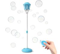 Standing Bubble Machine with Lights & Music,Automatic Bubble Machine,Adjustable Height Bubble Maker with Remote Control,for Parties Birthday Wedding Outdoor (Blue)