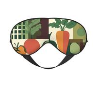 Standing Carrot Print Sleep Mask with Adjustable Strap, Comfortable Eye Cover for Travel, Yoga, Napping, Sleeping & Relaxation