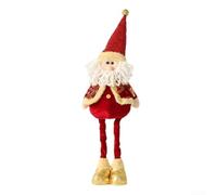 Standing Christmas Elk Doll Decoration, 60Cm Standing Elk Figurine, Decorative Elk Doll Fireplaces, Near Christmas Trees(Red+gold old man)