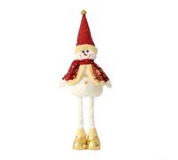 Standing Christmas Elk Doll Decoration, 60Cm Standing Elk Figurine, Decorative Elk Doll Fireplaces, Near Christmas Trees(Red+gold snowman)