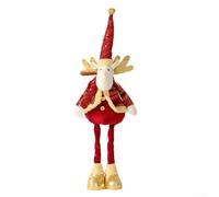 Standing Christmas Elk Doll Decoration, 60Cm Standing Elk Figurine, Decorative Elk Doll Fireplaces, Near Christmas Trees(Red+gold Elk)