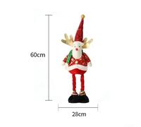 Standing Christmas Elk Doll Decoration, 60Cm Standing Elk Figurine, Decorative Elk Doll Fireplaces, Near Christmas Trees(Red+Green Elk)