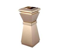 Standing Corridor Aisle Hotel Club Ash Column Hall Outdoor Hotel Trash can Lobby Vertical Stainless Steel Silver/Gold Cigarette Butt Holder(Gold)